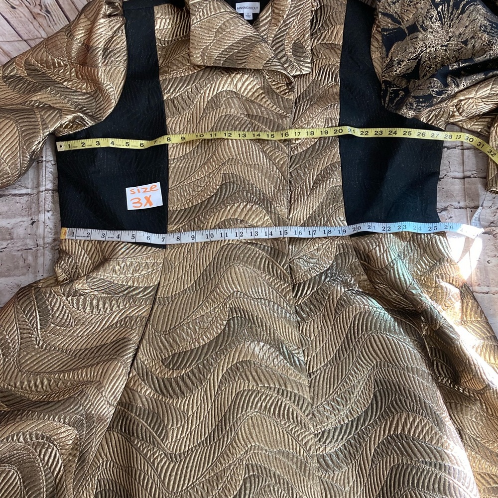 NWT ,Making The Cut , metallic,gold jaguar, midi, jacket,/XL wrap Size XX… - Picture 11 of 16